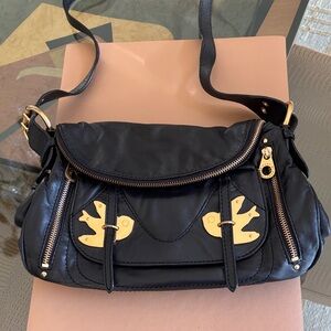 Marc Jacobs Black Bag with Gold Bird Accents